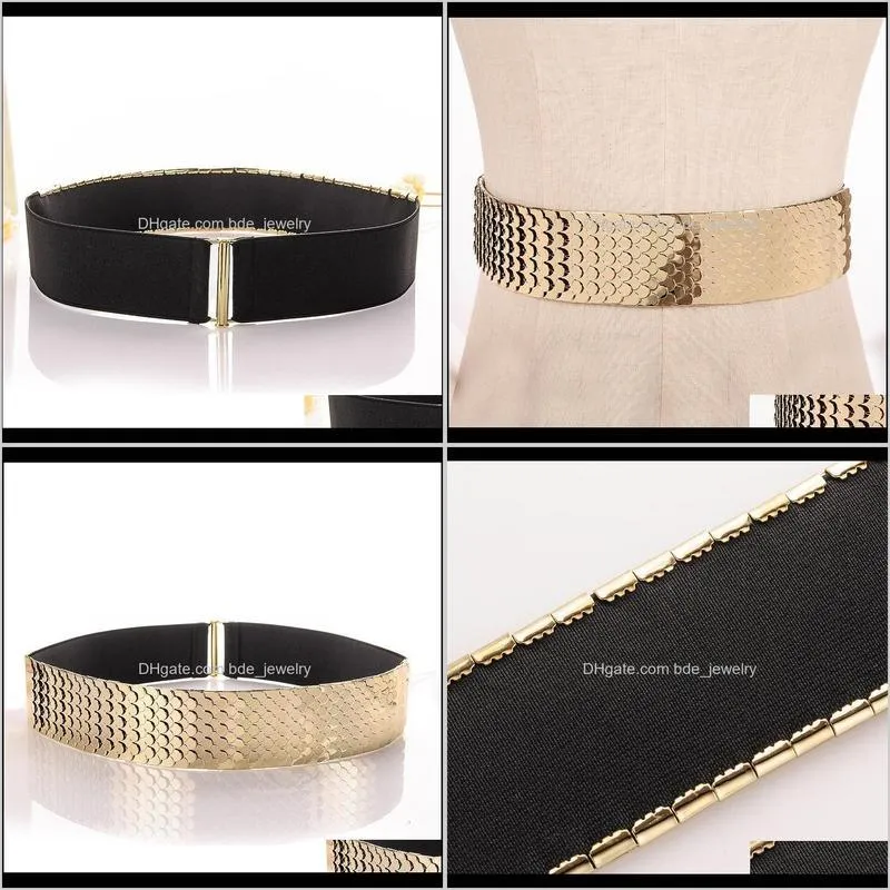 gold scale belt female belt cummerbund women elastic waist belts casual style female casual women belts