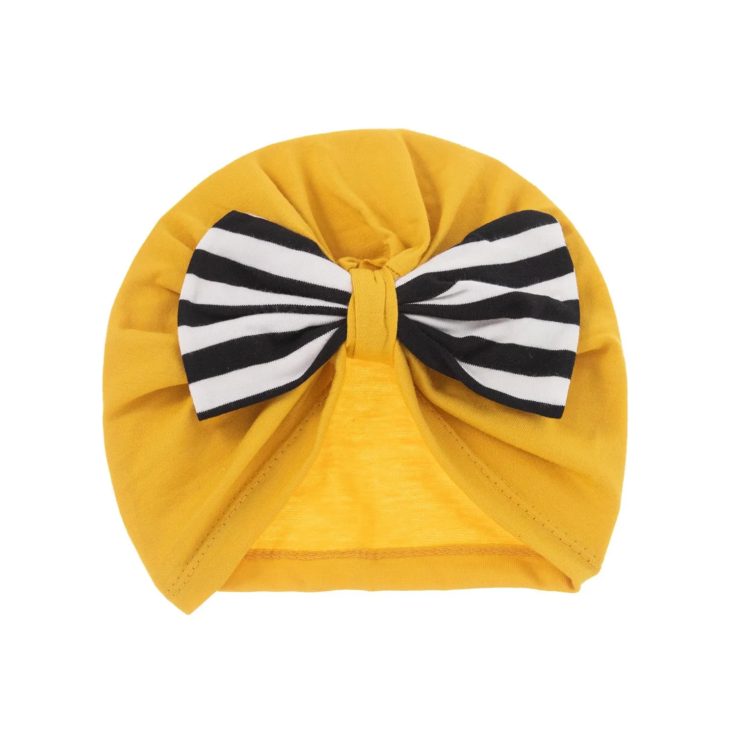 A937 Europe Fashion Infant Baby Cotton Hat Bowknot Headwear Cap Child Toddler Kids Beanies Turban Hats Children Accessories 6 Colors