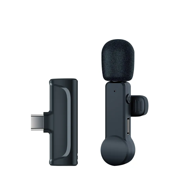K6 Draadloze lavaliermicrofoon Draagbare audio-video-opnamemicrofoon voor iosAndroid Live Game mobiele telefooncamera