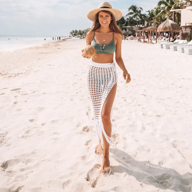 Womens Swimsuits Cover Ups Crochet Net Beach Dress Oversized
