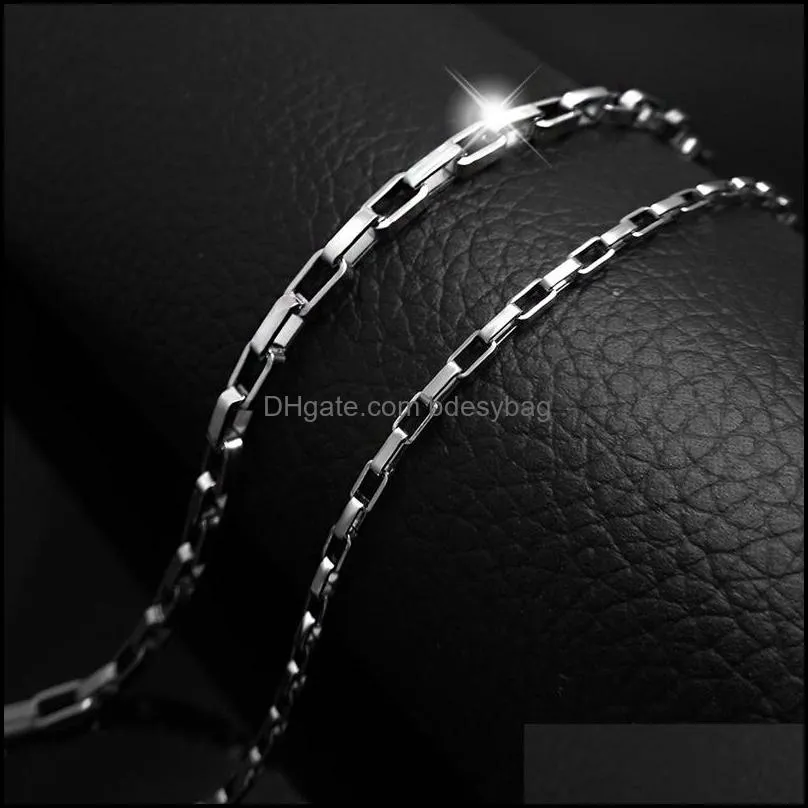 Chains Stretch Box Stainless Steel Venice Women Men`s Collier Collares Necklaces Costume Jewelry Accessories Retail Wholesale