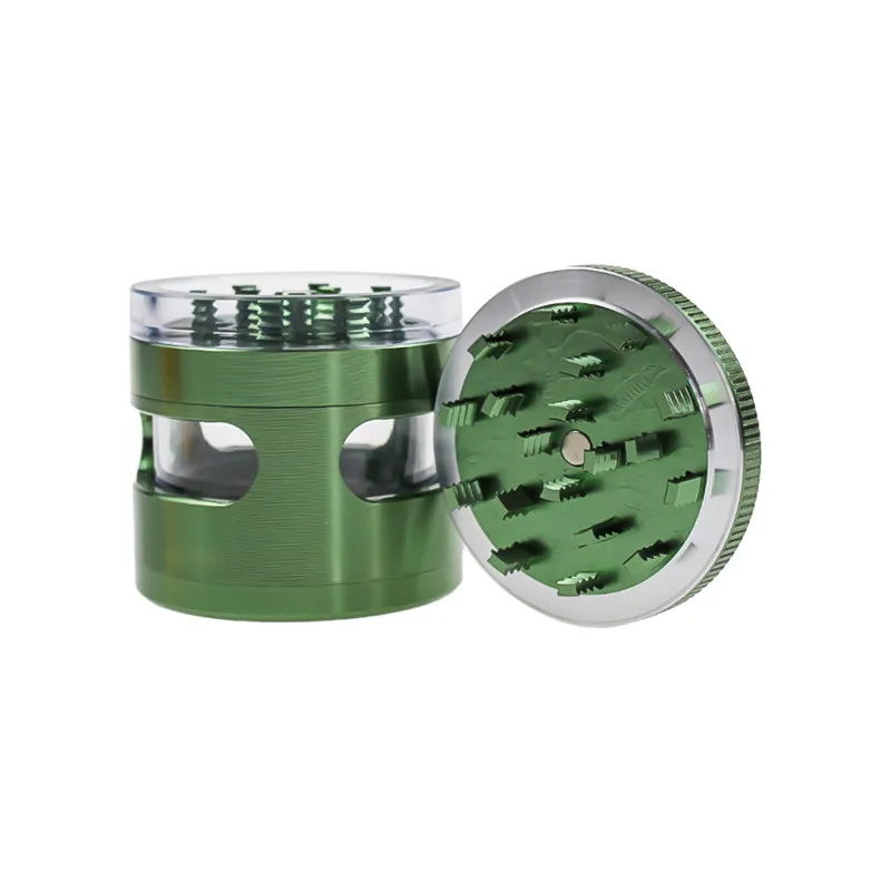 CNC Aluminium Sharpstone Grinders Herb Roken Grinder Sigarettendetector met aluminiumlegering Scraper Hardtop Meerdere kleuren