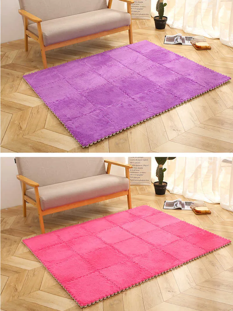 DIY Nordic Ins Room Vitrazza On Carpet Plush Velvet Bedroom Full Rooms Childrens Girls Net Pink