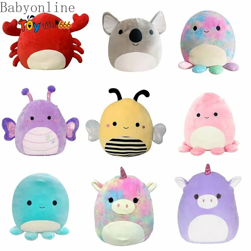 Cute Kawaii Puppets Animal Cartoon Shaped Unicorn Piggy Dinosaur Cat Soft Stuffed Plush Doll Pillow Chair Cushion Kids Toys