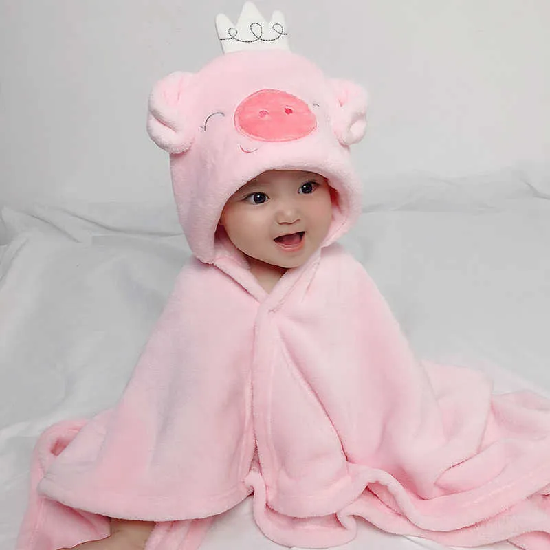 Asciugamano per neonato a forma carina, accappatoio con cappuccio, morbida coperta per neonato, Toalla baby s 210728