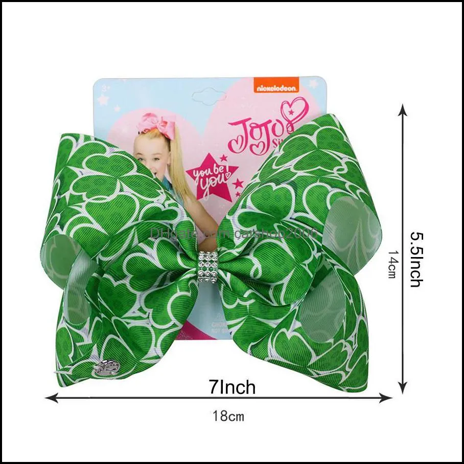 Bowknot Hair Hairpin Baby Girls Lucky Clover Barrettes Kids Green Bow-tie Hairpin Children Spring Headwear VT1084