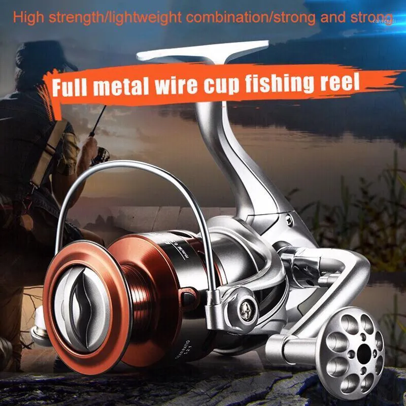 Spin Fishing Reel With Full Metal Line Cup Sea Long-Distance Cast Freshwater B2Cshop Baitcasting Reels1