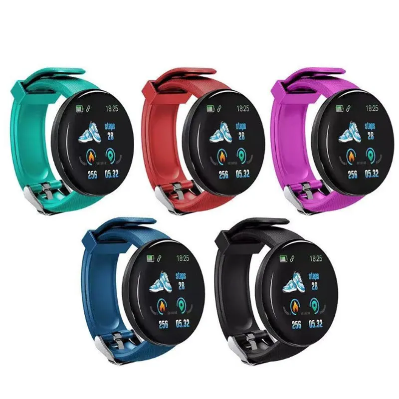 D18 smart bracelet band fitness on sale tracker heart rate color screen wristband