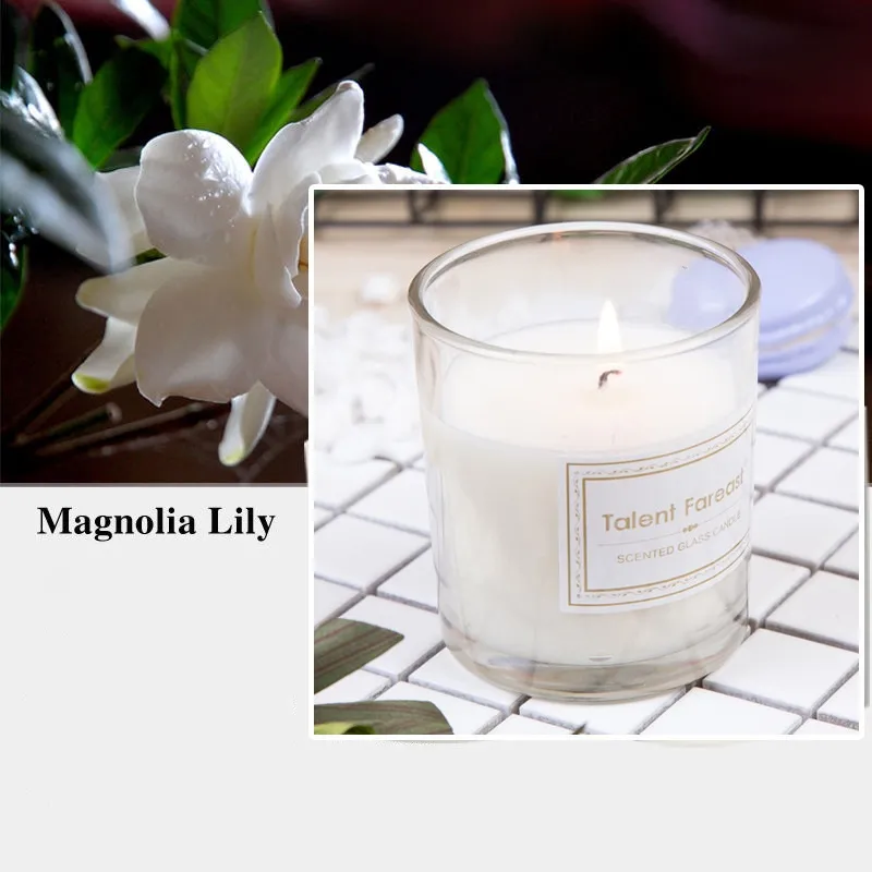 Aromatherapy Candle Smokeless Scented Candle Transparent Glass Candle Gift Box Valentines Day Gifts Wedding Decorations XD24526
