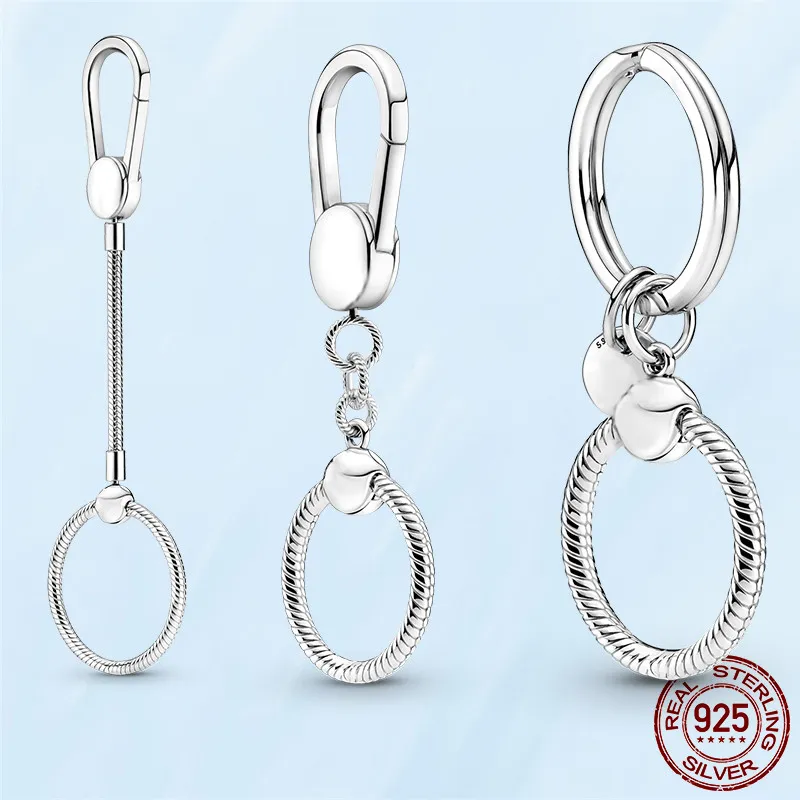 2021 HOT S925 لحظات من الفضة الإسترليني صغيرة حقيبة ساحرة حامل حلقة مفاتيح مناسبة لصنع مجوهرات باندورا هدية مع الصندوق الأصلي