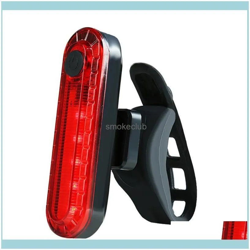 Bike Lights 1pc Bicycle Taillight USB Rechargeable Waterproof Lightweight MTB Road Super Bright Night Warning Cycling Light