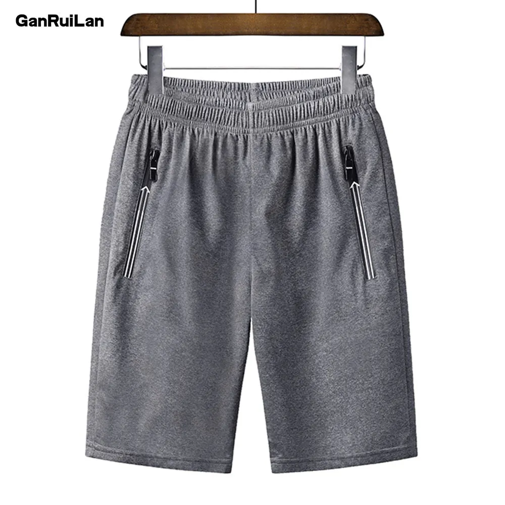 Men's Casual Summer Drawstring Jogger Shorts Beach Polyester Trousers Elastic Waist Male Short Pants Brand Clothing DK19023 210518