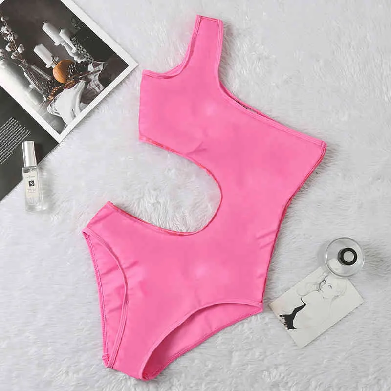 Shoulder Designer Swimsuits Padded Push Up Women`s Swimwear Outdoor Beach Swimming Bandage One-piece Swimsuits 