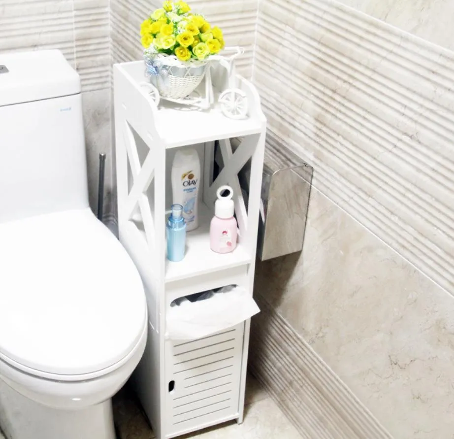 Waterproof Floor Standing PVC Side Cabinet For Bathroom, Shower