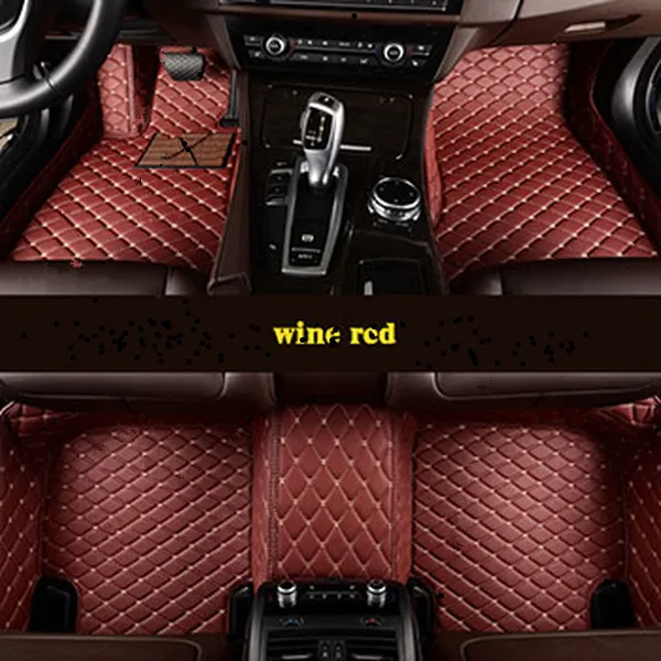Leather Car Floor Mats For Mazda MX-5 2009 2010 2011 2012 2013 2014 Auto Carpet Waterproof Interior Accessories hj242s