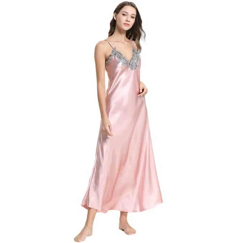 Lace Spandex Nightgown Sleeveless Ladies Mid-Calf Pink Night Dress with Spaghetti Strap from Dhgate home clothing - price 31.48 Lace Spandex Nightgown Sleeveless Ladies Mid-Calf Pink Night Dress with Spaghetti Strap from Dhgate home clothing - price 31.48