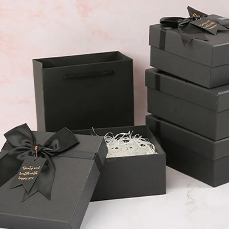 Boîte d'emballage cadeau carrée Saint Valentin Fleur de chocolat Boîtes cadeaux de bricolage Fête des mères Cadeau de mariage Emballage Case 5 Taille BH5662 TYJ