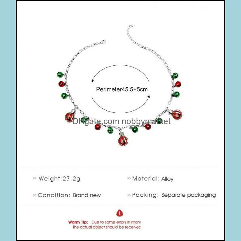 Earrings & Necklace European And American Retro Ladies Jewelry Set Creative Color Ring Tones Clavicle Chain Bracelet Christmas Day