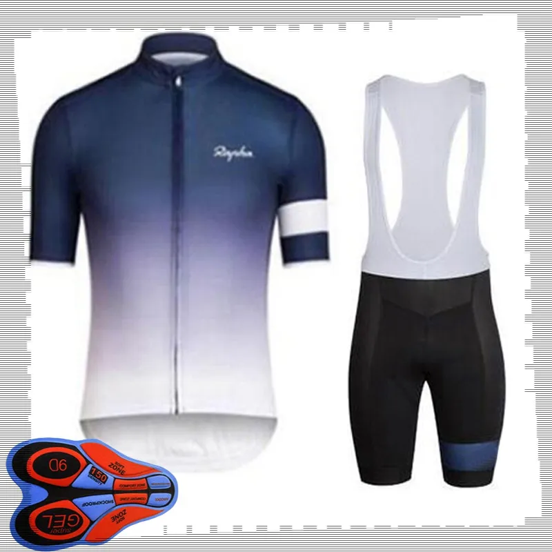 Equipo RAPHA Ciclismo Mangas cortas Jersey (babero) Conjuntos de pantalones cortos Hombre Verano Transpirable Ropa de bicicleta de carretera MTB Trajes de bicicleta Uniforme deportivo Y21041459