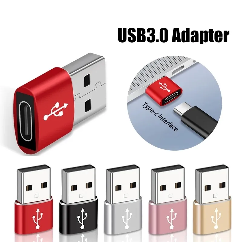 USB-A 3.0 نوع C إلى USB Male Converter Data Charger محول لسامسونج Huawei Xiaomi Android الهاتف