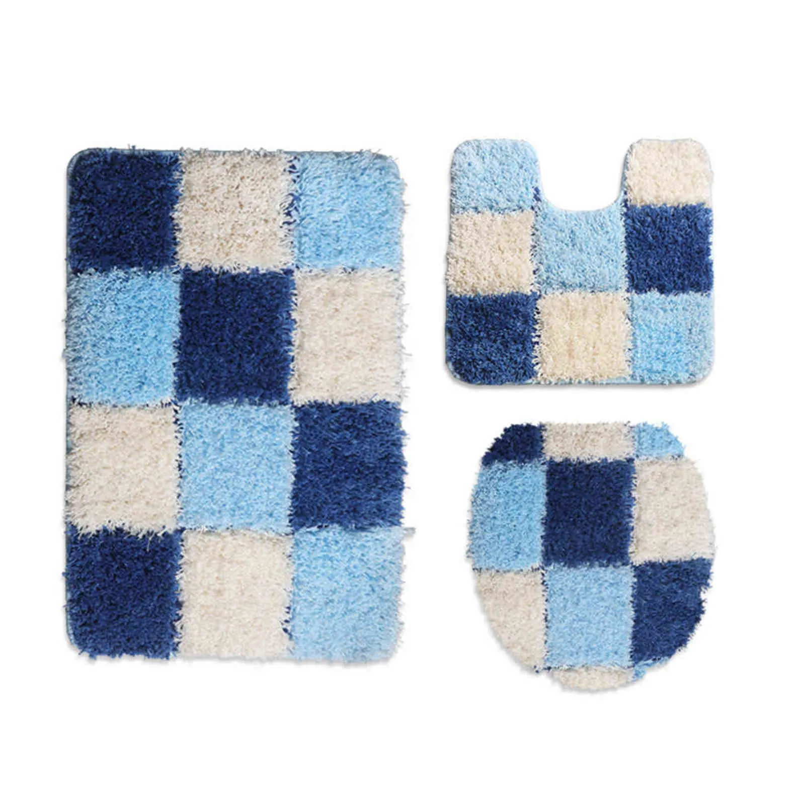 Set di 3 tappetini da bagno in memory foam, antiscivolo, ad asciugatura rapida e lavabili in lavatrice, set di tappetini da bagno per bagno, doccia Set di 3 tappetini da bagno in memory foam, antiscivolo, ad asciugatura rapida e lavabili in lavatrice, set di tappetini da bagno per bagno, doccia
