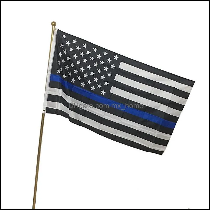 3x5Fts Polyester USA Flags United States Stars Stripes US American Banners 90x150cm America Black White Blue Flying Flags VT1457