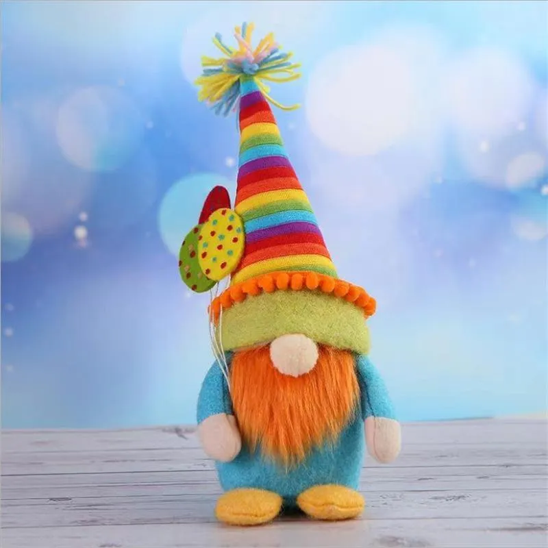 Rainbow Dwarf Toy Fairy Rudolph Faceless Doll Cute Colorful Dolls Window Decoration Ornaments Valentine`s Day Christmas Gifts Home Decorations