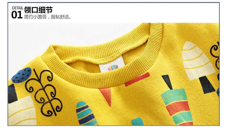  Autumn Winter Warm 2-10 Years Old Children Chirstmas Gift Long Sleeve Cartoon Print School Baby Kids Girl Fleece Sweatshirt (16)