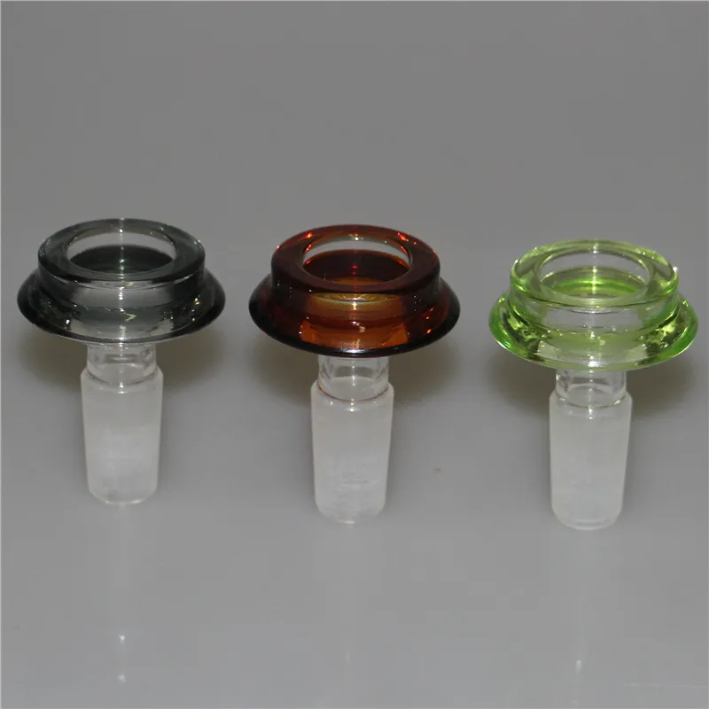 Partihandel Hookah Funnel Snowflake 14mm 18mm Man Glasskålar Rökning Skål Piece Tillbehör till Tobak Glas Bongs Olja DAB Riggar Vattenrör