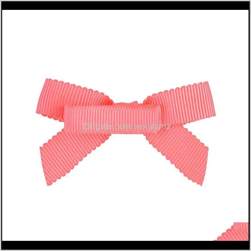 girls bows hair clips children`s hairpin 20 color candy color clips 2.7 inch all-inclusive fabric bow hair accessory