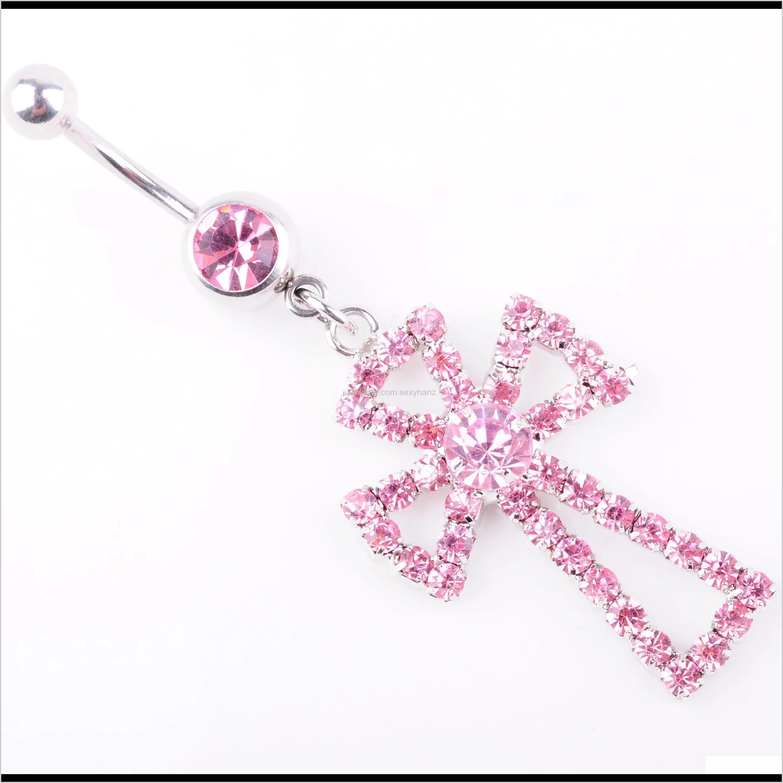 d0064 (1 color ) cross style belly ring cross style piercing jewelry rings body piercing jewelry dangle accessories fashion charm