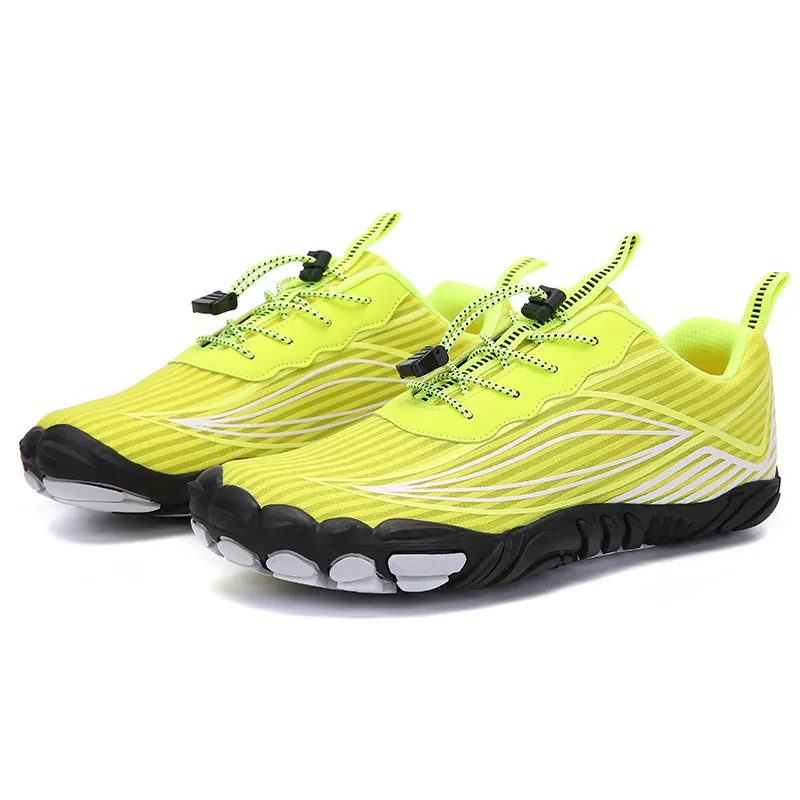 GAI 2021 Four Seasons Five Fingers Sports Shoes Mountaineering Net Extreme Simple Running, Cycling, Hiking, Green Pink Black Rock Climbing 35-45 Eight