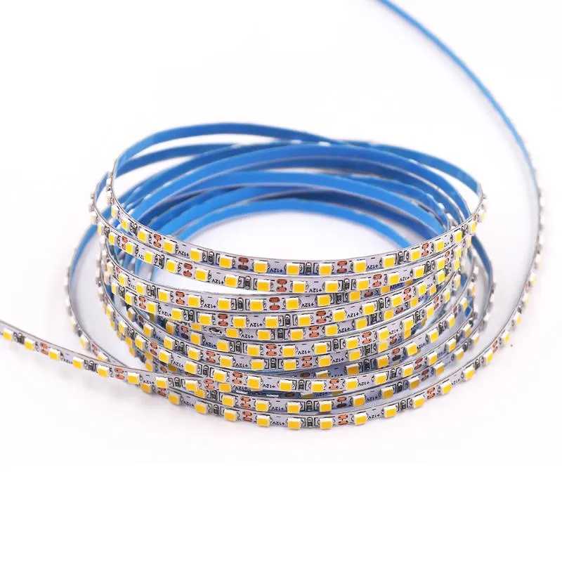 Paski Super Wąska 3mm Szerokość DC12V LED Strip 2025SMD 168LEDS / M 5M Taśma do Light Box Bar elastyczna wstążka Ciepła Biała