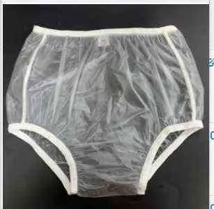 2 pcs abdl adulto fraldas pvc reutilizável calças bebê fraldas onesize calças de biquíni plástico ddlg adulto bebê roupa interior fraldas 211103