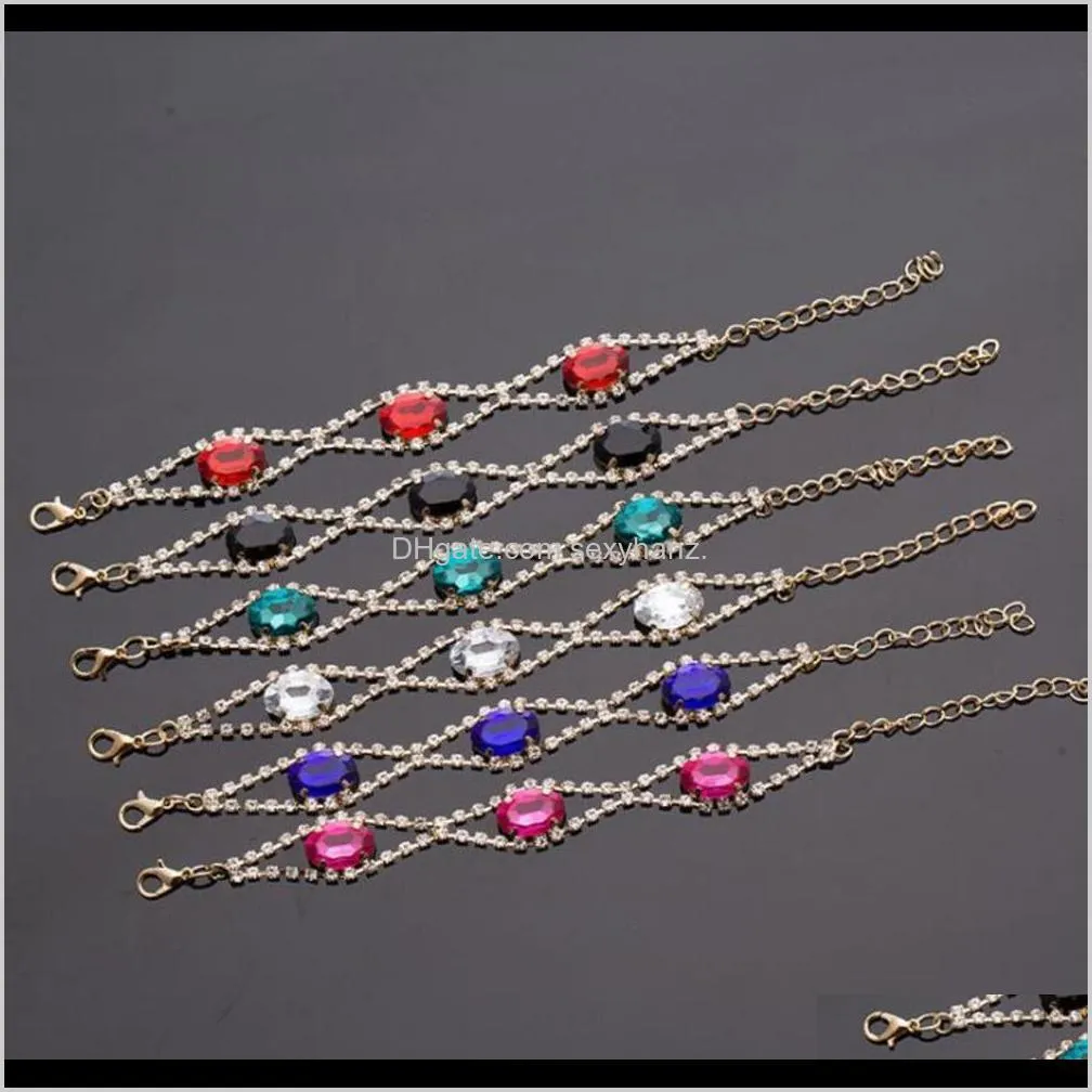 color diamond micro inlaid imitation crystal butterfly bell bracelet a variety of popular ethnic jewelry