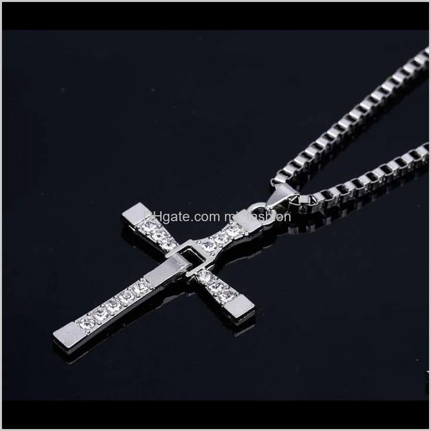 Pendant Necklaces Pendants Jewelry Fast And Furious 6 7 Hard Gas Actor Dominic Toretto / Cross Necklace Pendant Gift For Your Boyfriend Ps0