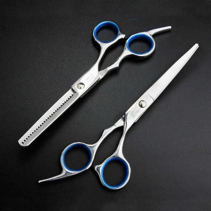 Hairdressing Tools 6.0 inch Barber Scissors Kits Hair Clipper Razor Hair Styling Scissors Hair Cutting Tool Combination Package 0604085