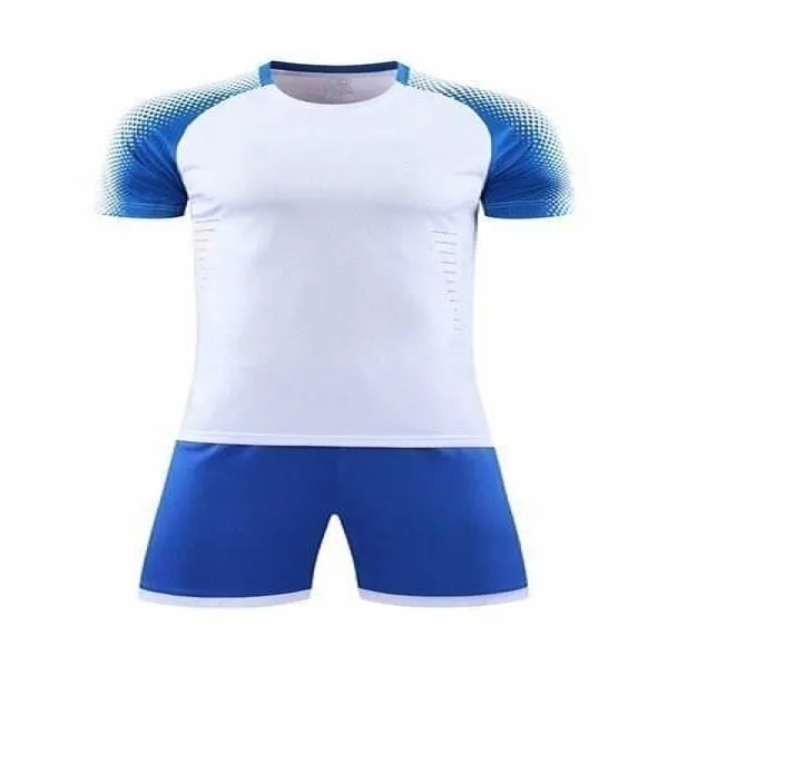 Camisetas de equipo personalizadas de uniforme de camiseta de fútbol en blanco con nombre y número de diseño impreso en pantalones cortos 18369