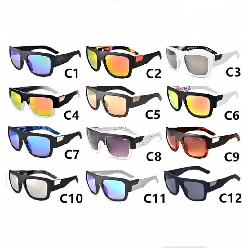 12 colori 7944 Occhiali da sole sportivi Occhiali da sole con lenti colorate Eyewear Occhiali da sole di marca con montatura grande FOX DECORUM Commercio all'ingrosso