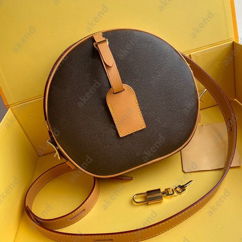 2021 M43514 Petite Boite Luxurys Projektantów Torby Chapeau Free Mm PM Torebka Torebka Oryginalny Woems Mężczyźni Wytnij Płótno Hatbox Projektant Torba Na Ramię Crossbody Messenger