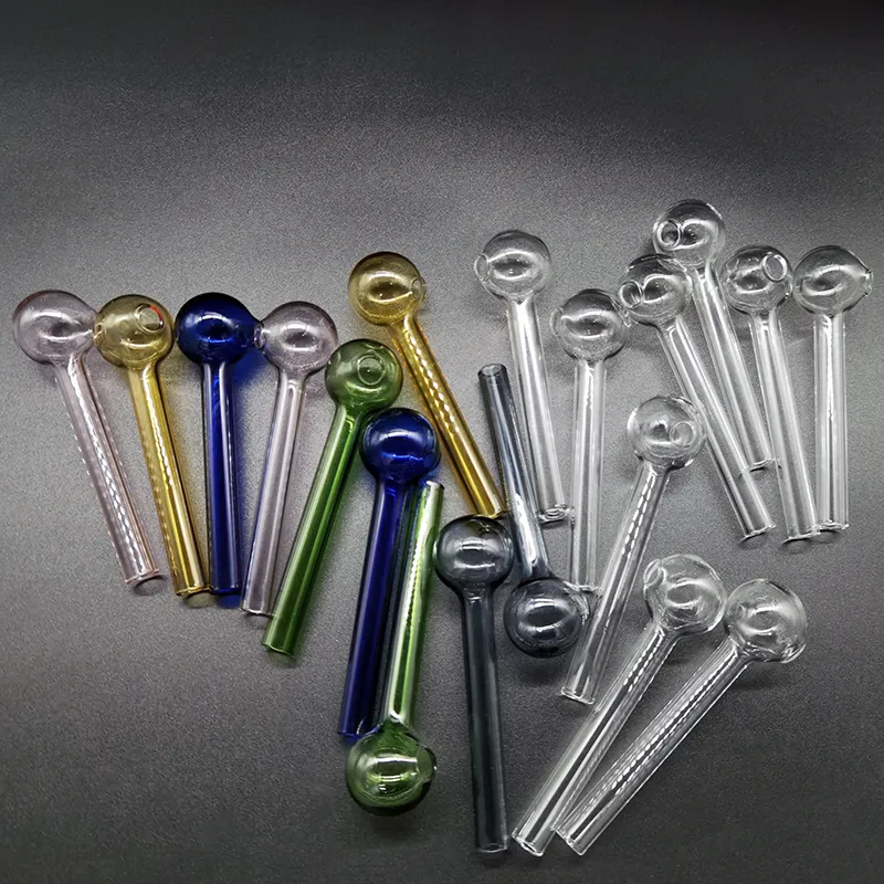 Water Pipe Oil Burner Glass Bong 4.0inch Thick Pyrex Colorful Clear High Quality Tobacco Dry Herb Burners Smoke Accessory Dab Rag