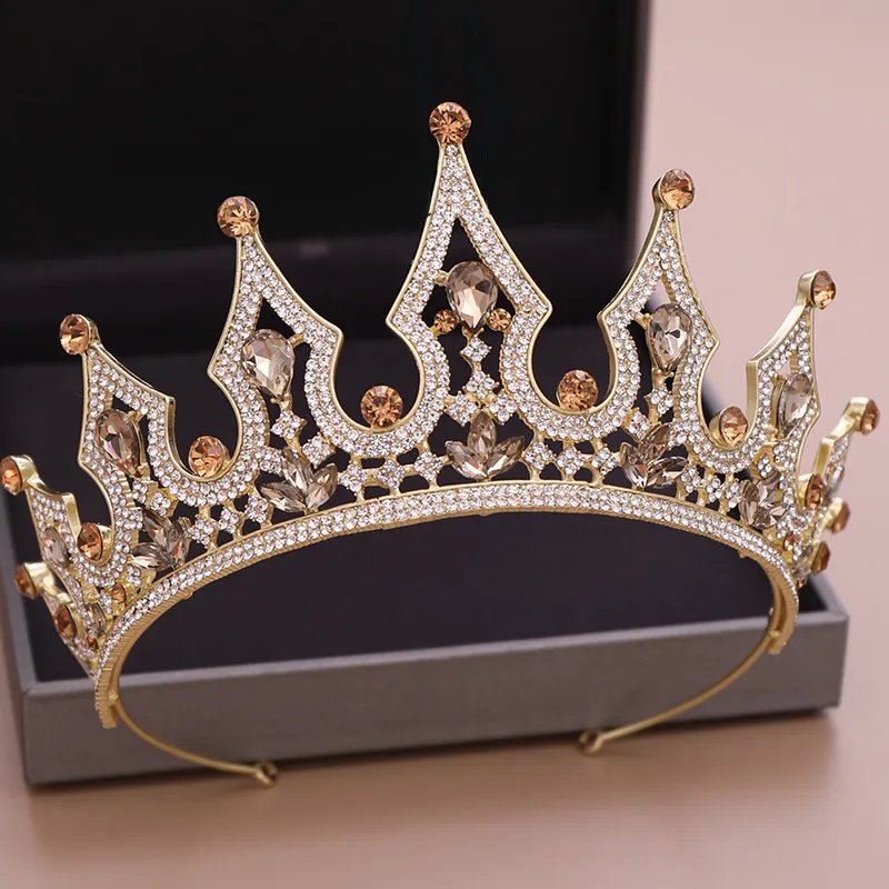 Copricapo di rosa corona da sposa royal rinestone cristalli d'argento corone di nozze di cristallo accessori per feste