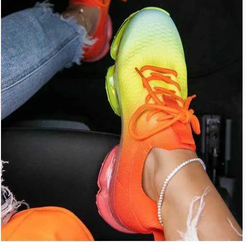 Vrouwen Ademende Mesh Veter Sneakers Casual Outdoor Plat Sportschoenen Luchtblauw 2024 Pu Bovenste Maat 43 Van 14 87 DHgate