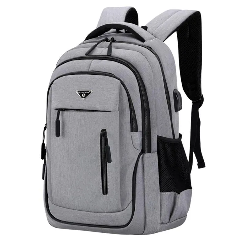 Backpack Large 15 6 Inch 17 3 Laptop USB Men Computer SchoolBag Business Bag Oxford Waterproof Rucksack College DaypackBackpack256b