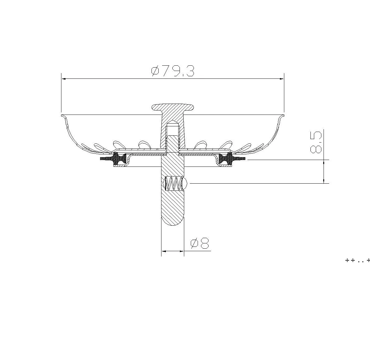 Wysokiej jakości 79.3mm 304 Steel nierdzewna Drains Kuchnia Siatka Korek Korek Korek Końcowy Filtr Basin Łazienka Drain RRD11748