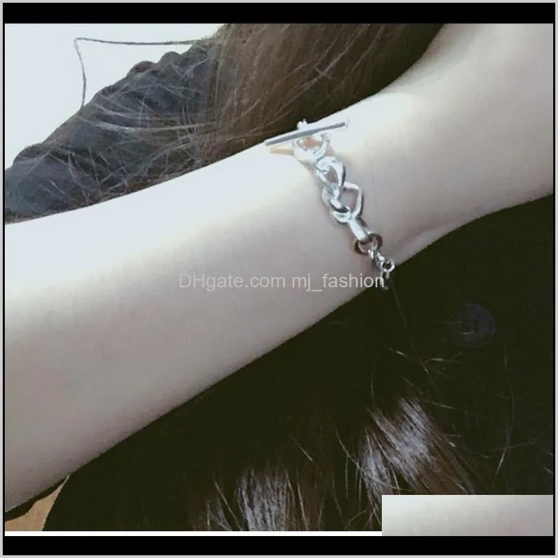 2019 new arrival 925 sterling silver hand chain bracelets original box for  knotted heart bracelet women luxury designer