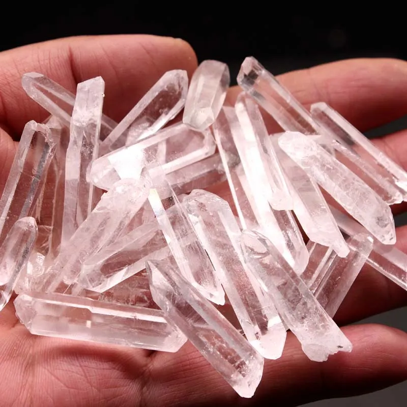 Оптовая 200g объемный пакет! Маленькие точки прозрачные Quartz Crystal Mineral Healing Reiki Good Qylngn Hairclippersshop