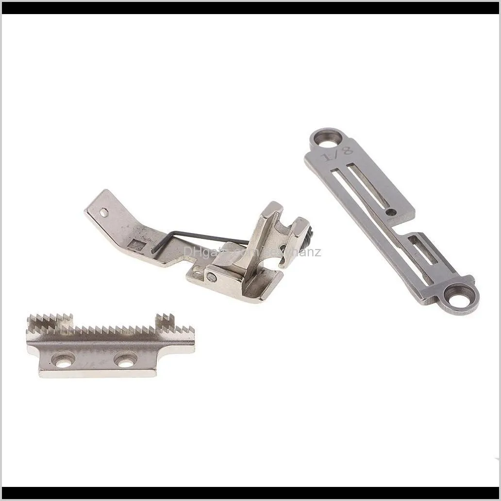 industrial needle plate and feed dog, foot set for overlock sewing machine