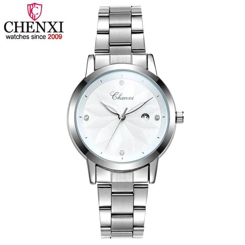 Chenxi vrouwen quartz horloges dames top merk luxe klok horloges vrouwelijke witte horloge meisje 2021 mode relogio feminino q0524