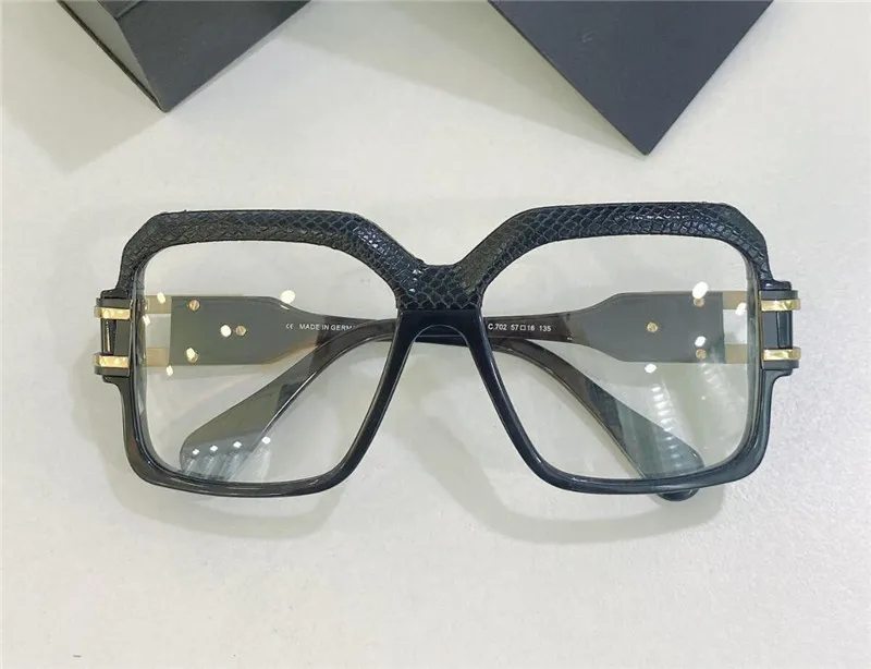 modedesign Eyewear 623 läderversion fyrkantig stor ram retro optiska glasögon enkla och mångsidiga stil män toppkvalitet öga264s